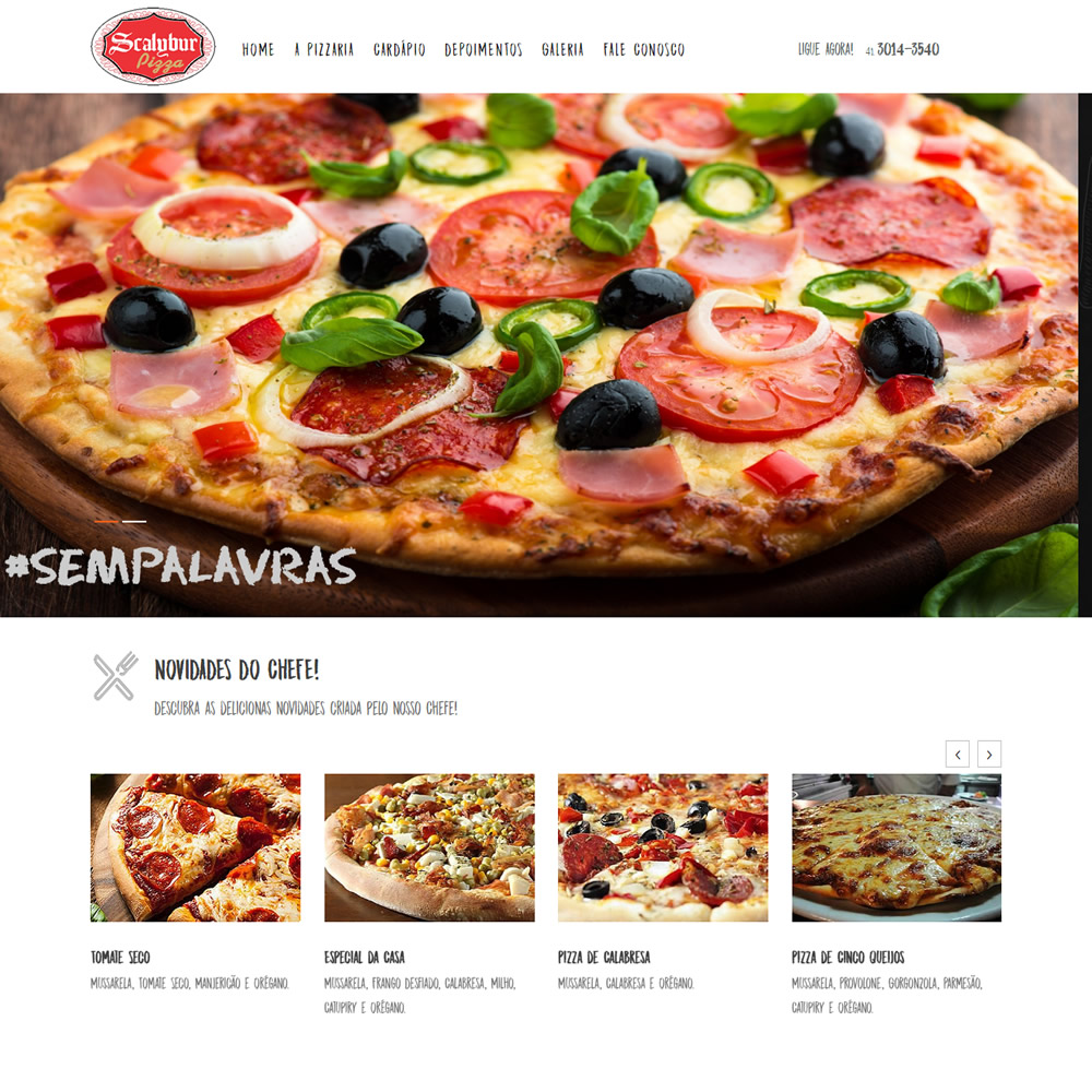 Criação de site - Scalybur Pizzaria